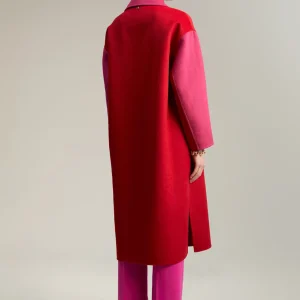 Lola Casademunt Abrigos Y Cazadoras<Abrigo bicolor handmade ROJO-ROSA