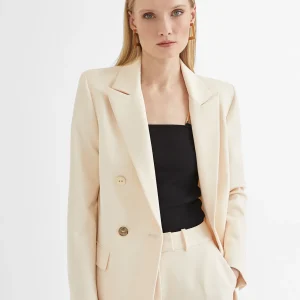 Lola Casademunt Americanas Y Blazers<Americana cruzada monocolor CRUDO