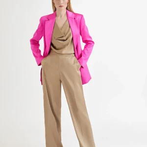 Lola Casademunt Americanas Y Blazers<Americana cruzada satinada FUCSIA