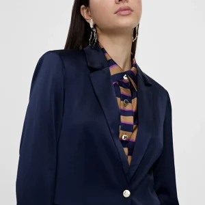 Lola Casademunt Americanas Y Blazers<Americana efecto satén NAVY