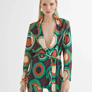 Lola Casademunt Americanas Y Blazers<Americana punto retro VERDE-NARANJA