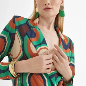Lola Casademunt Americanas Y Blazers<Americana punto retro VERDE-NARANJA