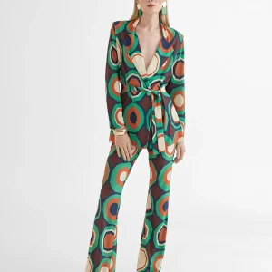Lola Casademunt Americanas Y Blazers<Americana punto retro VERDE-NARANJA
