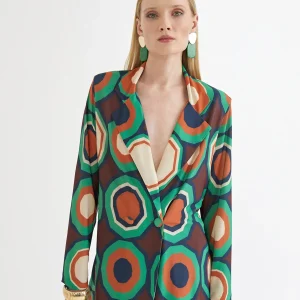 Lola Casademunt Americanas Y Blazers<Americana punto retro VERDE-NARANJA