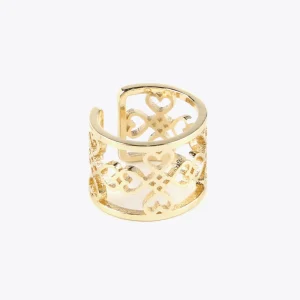 Lola Casademunt Anillos<Anillo corazones infinitos DORADO