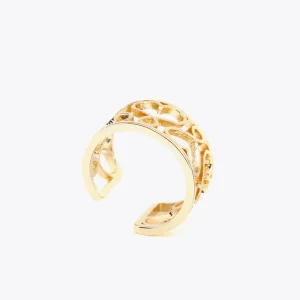 Lola Casademunt Anillos<Anillo corazones infinitos maxi DORADO