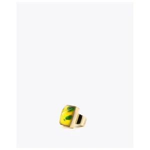 Lola Casademunt Bisuteria<Anillo cristal animal print AZULELECTRICO