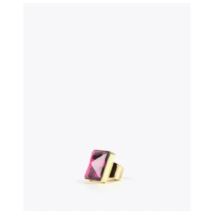 Lola Casademunt Bisuteria<Anillo cristal animal print AZULELECTRICO