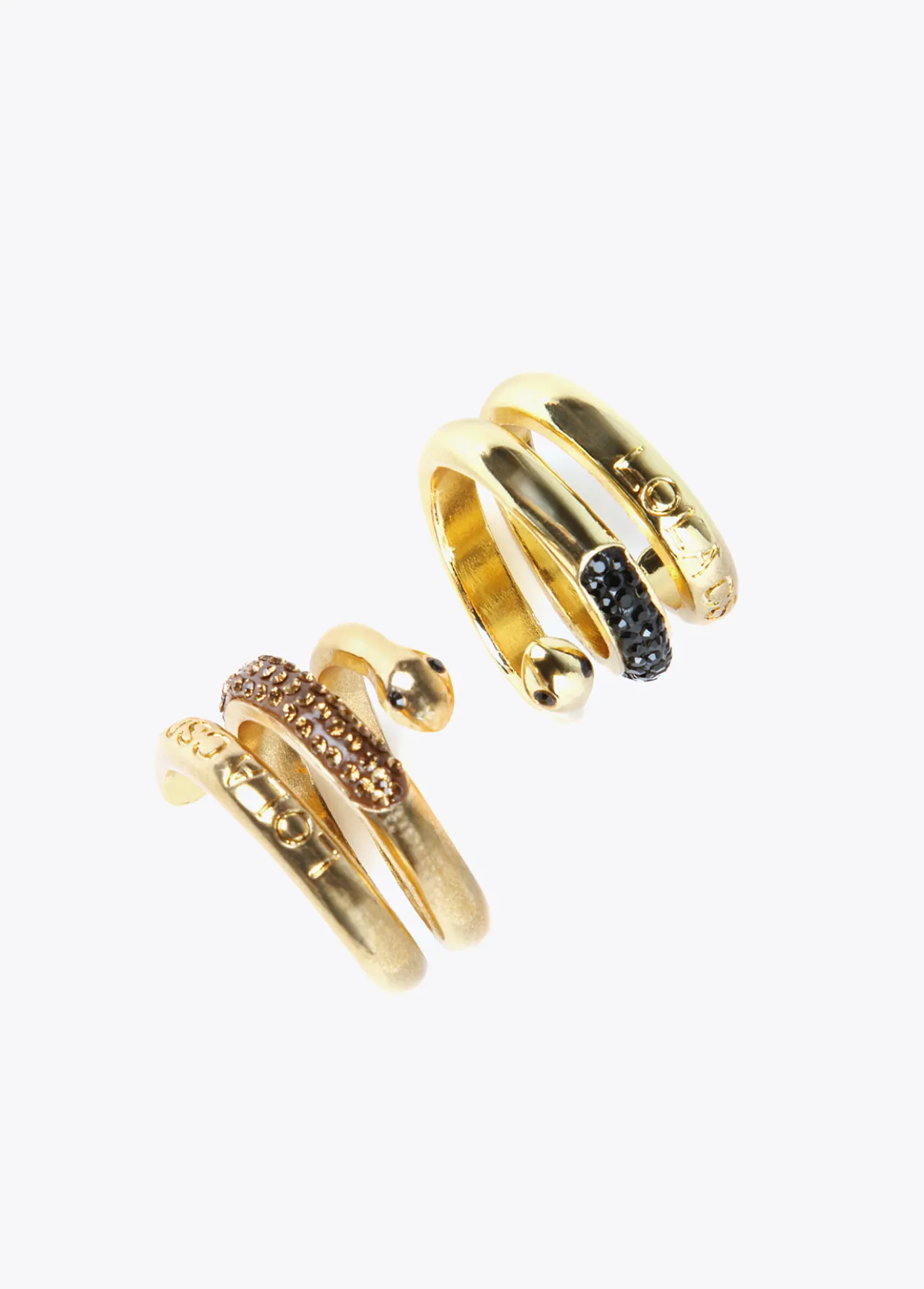 anillo_serpiente_con_cristales_3.webp Lola Casademunt Anillos<Anillo serpiente con cristales METAL-NEGRO