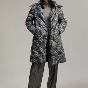 Lola Casademunt Animal Print | Abrigos Y Cazadoras<Anorak acolchado animal print GRIS-NEGRO