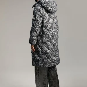 Lola Casademunt Animal Print | Abrigos Y Cazadoras<Anorak acolchado animal print GRIS-NEGRO