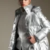 Lola Casademunt Abrigos Y Cazadoras<Anorak acolchado metalizado PLATEADO