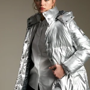 Lola Casademunt Abrigos Y Cazadoras<Anorak acolchado metalizado PLATEADO