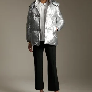 Lola Casademunt Abrigos Y Cazadoras<Anorak acolchado metalizado PLATEADO