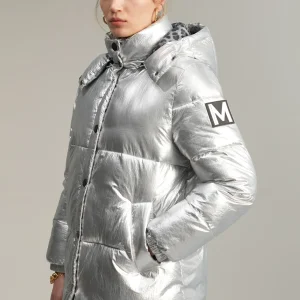 Lola Casademunt Abrigos Y Cazadoras<Anorak acolchado metalizado PLATEADO