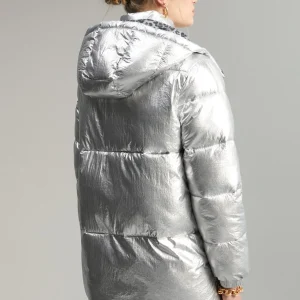 Lola Casademunt Abrigos Y Cazadoras<Anorak acolchado metalizado PLATEADO