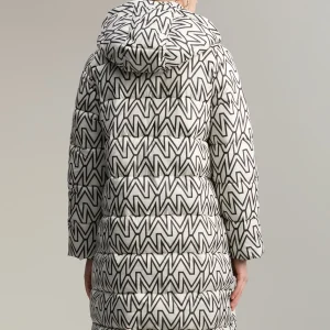 Lola Casademunt Abrigos Y Cazadoras<Anorak midi acolchado monograma BLANCO-NEGRO
