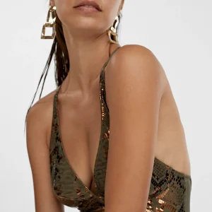 Lola Casademunt Baño<Bañador animal print fantasia NEGRO-MARRON
