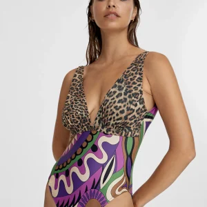 Lola Casademunt Baño<Bañador Animal Print y Paisley NEGRO-LILA