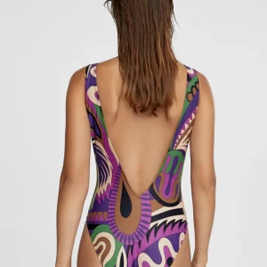Lola Casademunt Baño<Bañador Animal Print y Paisley NEGRO-LILA