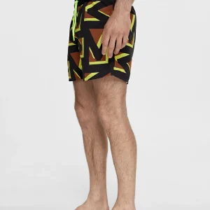 Lola Casademunt Baño<Bañador hombre logomanía NEGRO-ROJO