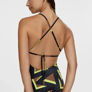 Lola Casademunt Baño<Bañador logomania NEGRO-VERDE