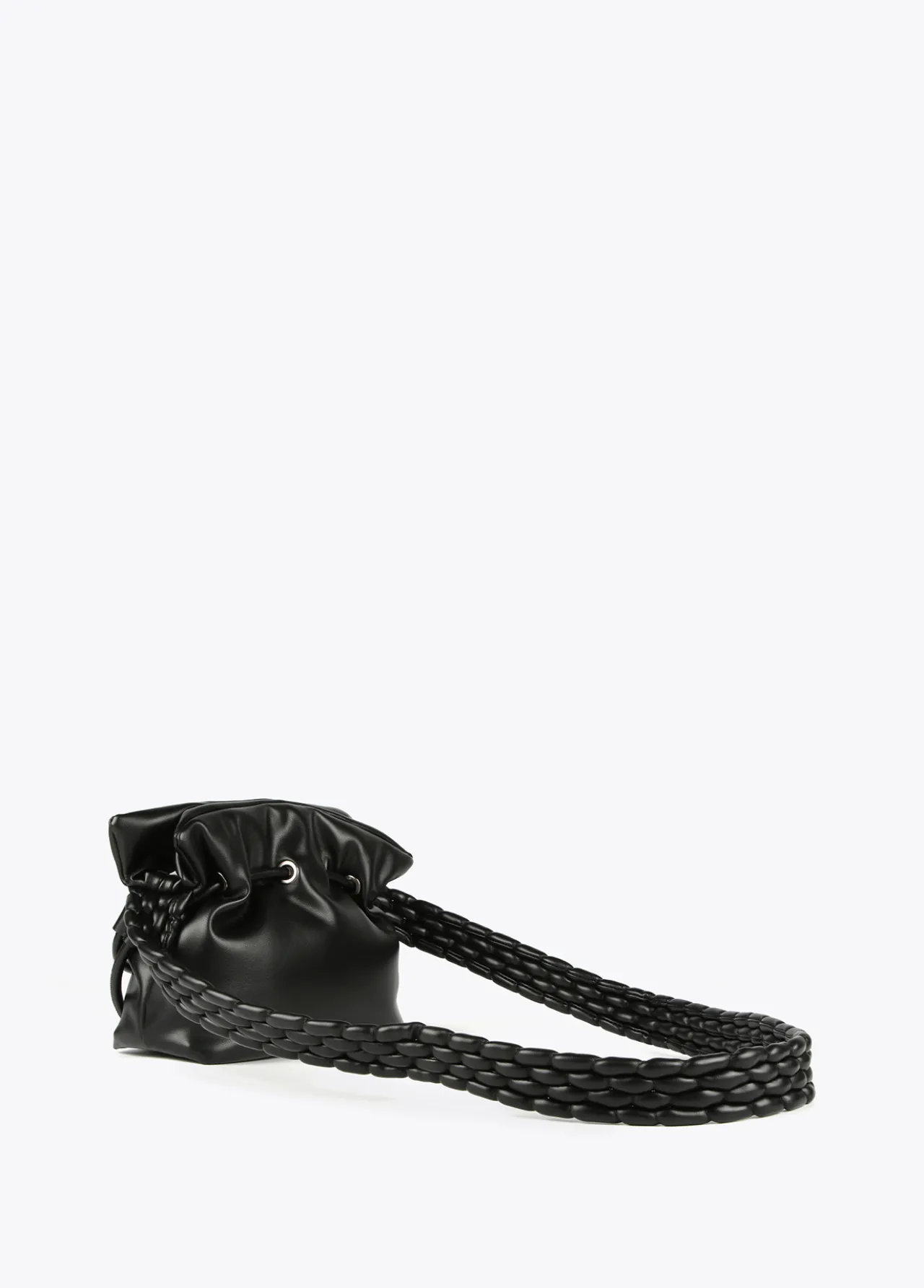 bandolera_asa_trenzada_4.webp Lola Casademunt Bandoleras | Bolsos Pequeños<Bandolera asa trenzada NEGRO
