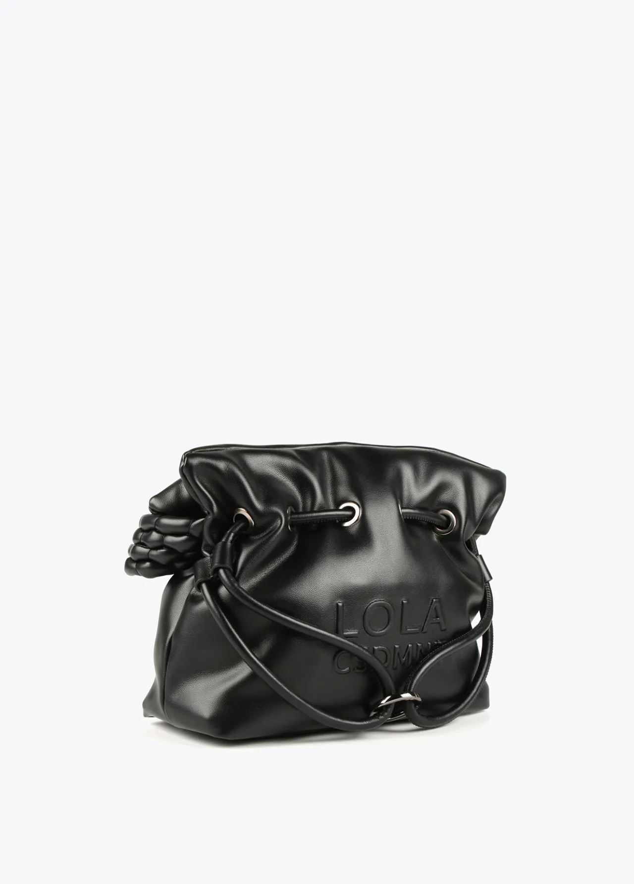 bandolera_asa_trenzada_5.webp Lola Casademunt Bandoleras | Bolsos Pequeños<Bandolera asa trenzada NEGRO