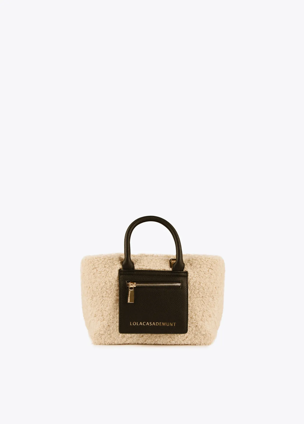 bandolera_borreguito_0-1.webp Lola Casademunt Bandoleras | Bolsos Pequeños<Bandolera borreguito CRUDO-MARRON