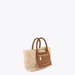 Lola Casademunt Bandoleras | Bolsos Pequeños<Bandolera borreguito CRUDO-MARRON