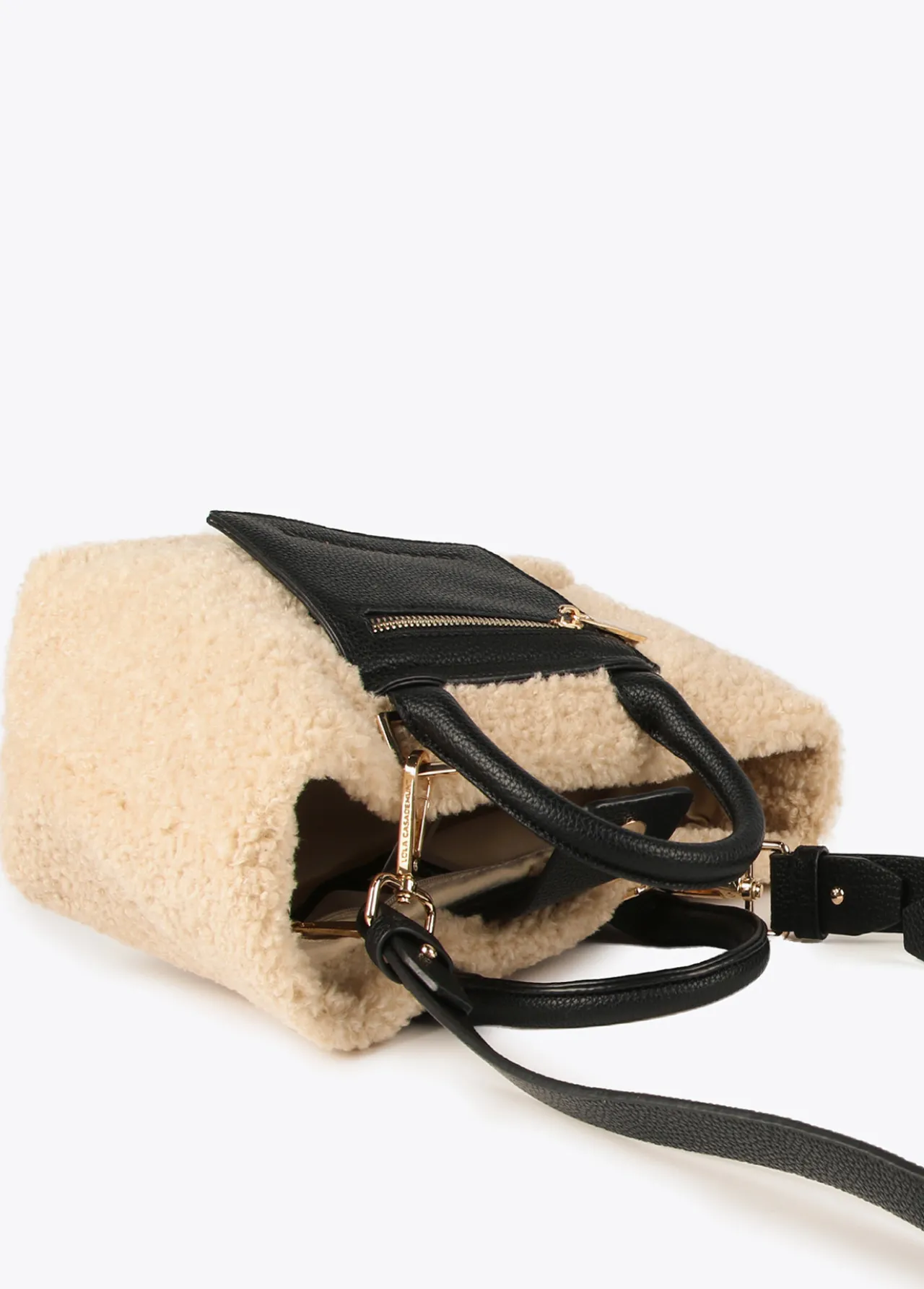 bandolera_borreguito_2-1.webp Lola Casademunt Bandoleras | Bolsos Pequeños<Bandolera borreguito CRUDO-MARRON