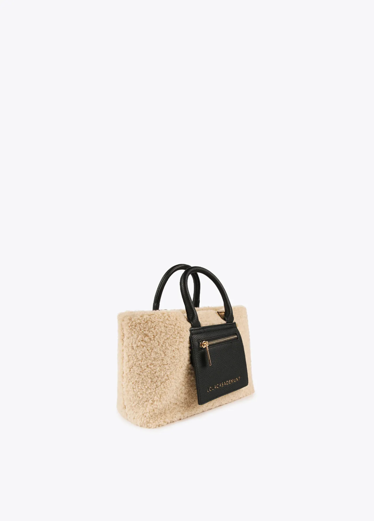 bandolera_borreguito_3-1.webp Lola Casademunt Bandoleras | Bolsos Pequeños<Bandolera borreguito CRUDO-MARRON