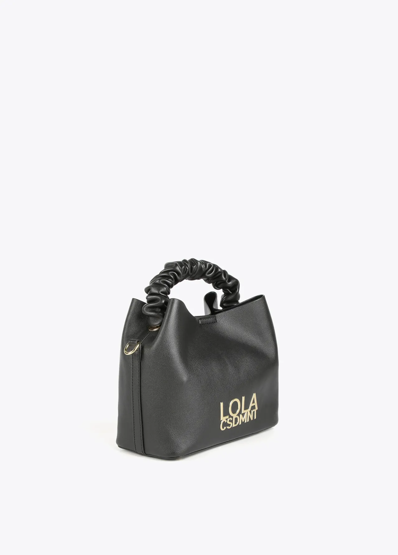 bandolera_con_asa_fruncida_2.webp Lola Casademunt Bolsos Pequeños | Bandoleras<Bandolera con asa fruncida NEGRO