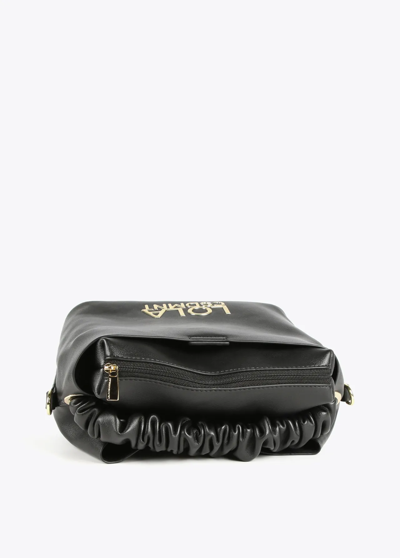 bandolera_con_asa_fruncida_3.webp Lola Casademunt Bolsos Pequeños | Bandoleras<Bandolera con asa fruncida NEGRO