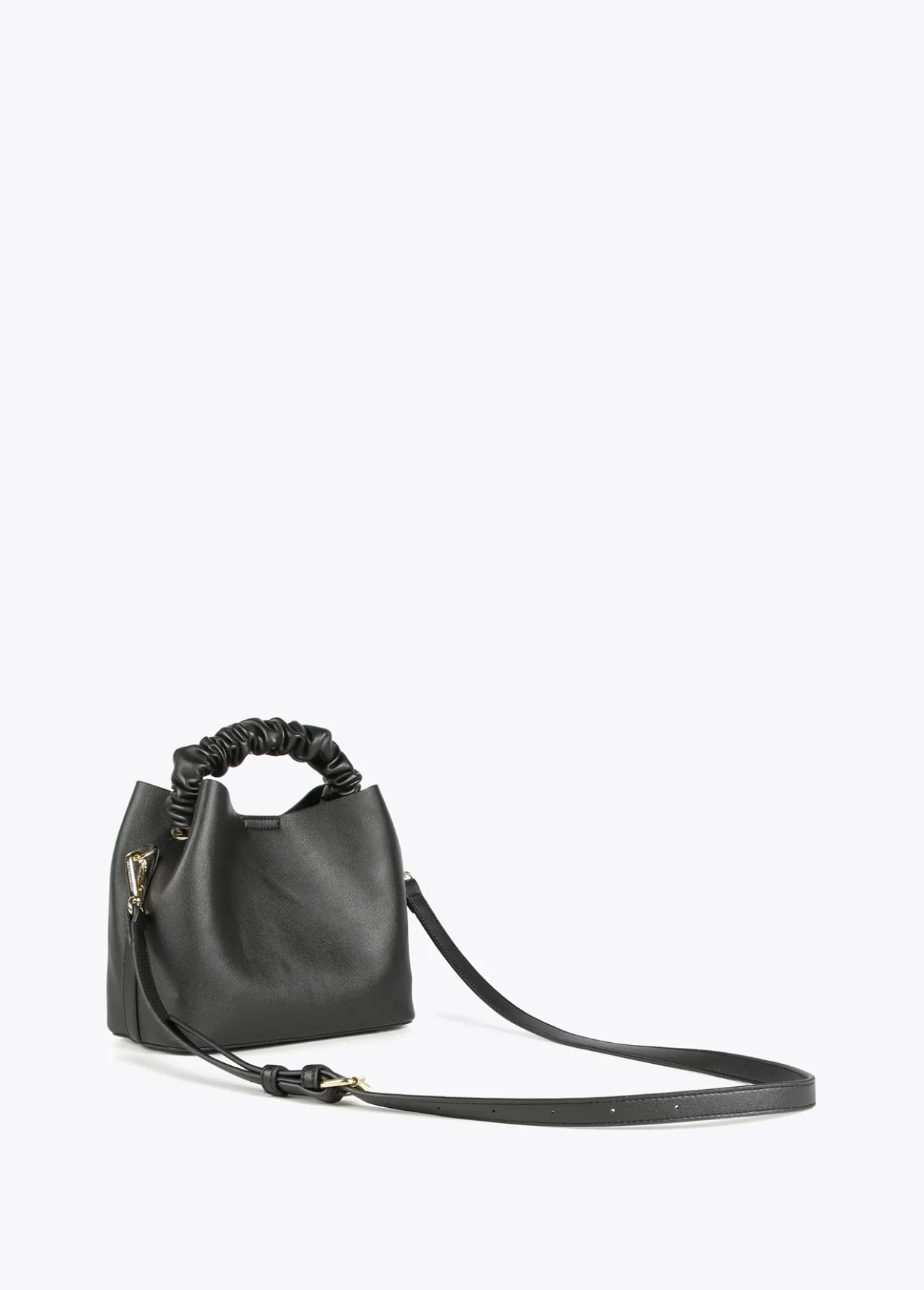 bandolera_con_asa_fruncida_4.webp Lola Casademunt Bolsos Pequeños | Bandoleras<Bandolera con asa fruncida NEGRO