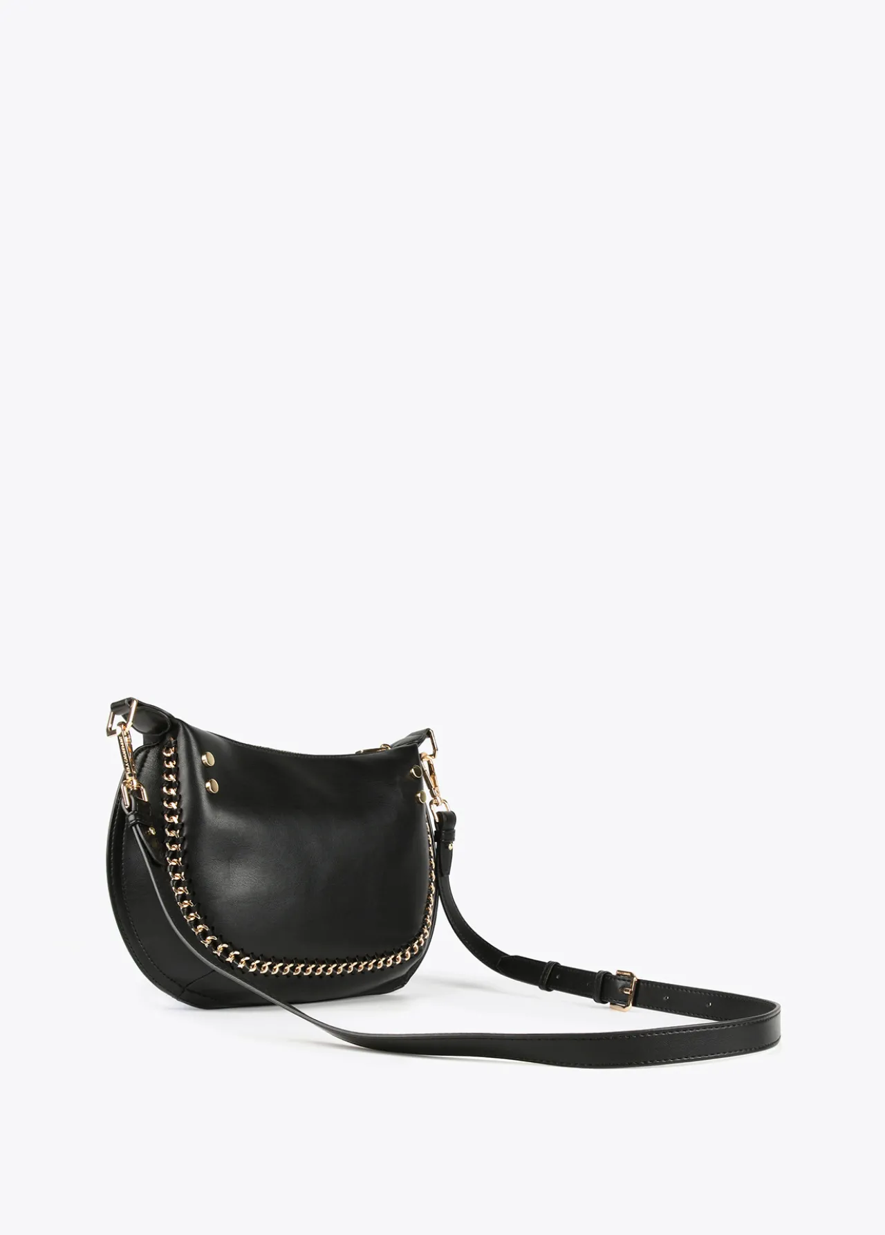 bandolera_detalle_cadena_1.webp Lola Casademunt Bandoleras | Bolsos Pequeños<Bandolera detalle cadena NEGRO