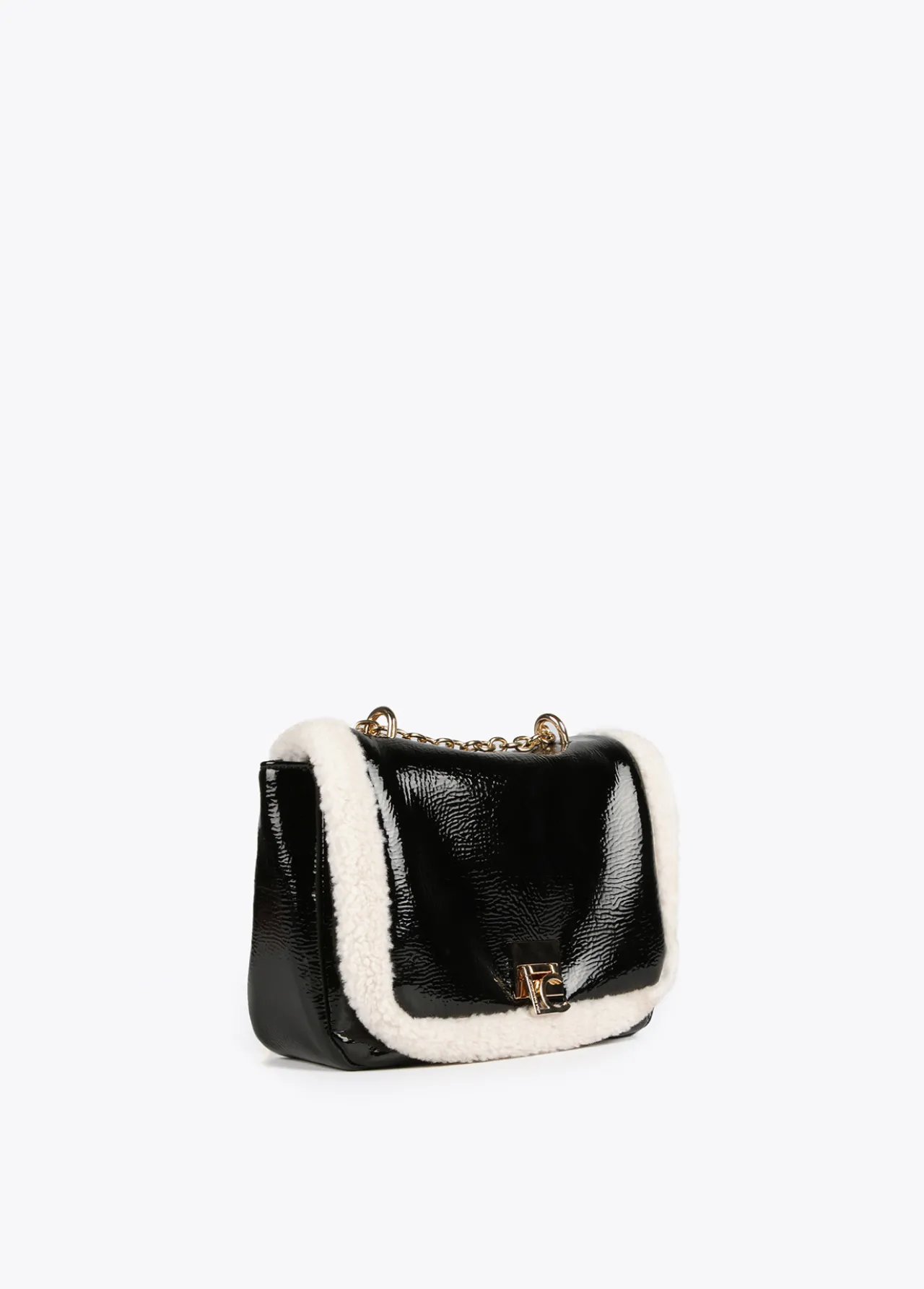 bandolera_detalles_borreguito_0.webp Lola Casademunt Bandoleras | Bolsos Pequeños<Bandolera detalles borreguito NEGRO