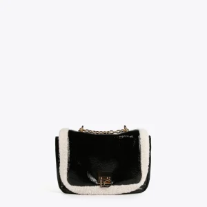 Lola Casademunt Bandoleras | Bolsos Pequeños<Bandolera detalles borreguito NEGRO