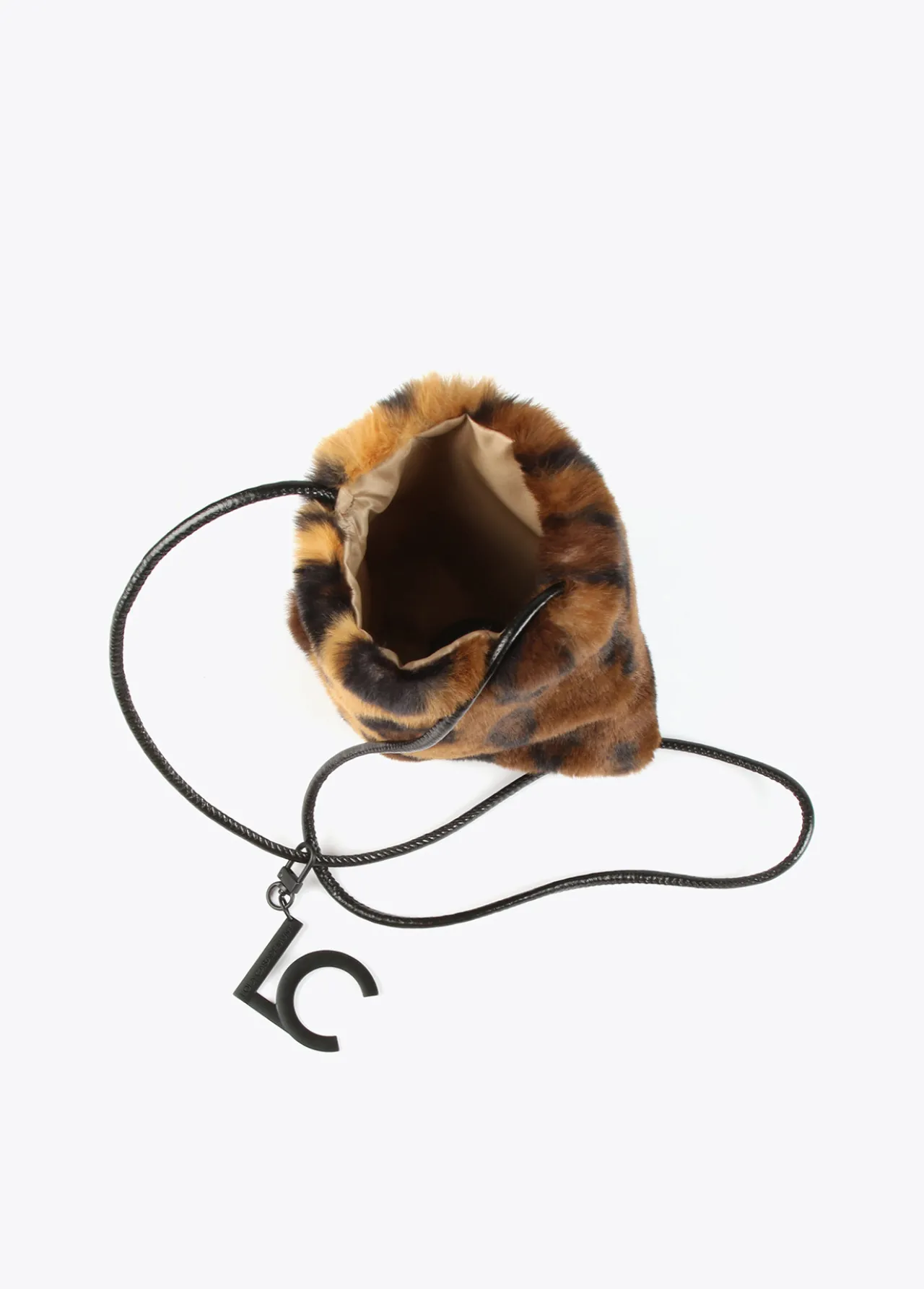 bandolera_efecto_pelo_animal_2.webp Lola Casademunt Animal Print | Bandoleras<Bandolera efecto pelo animal MARRON-NEGRO