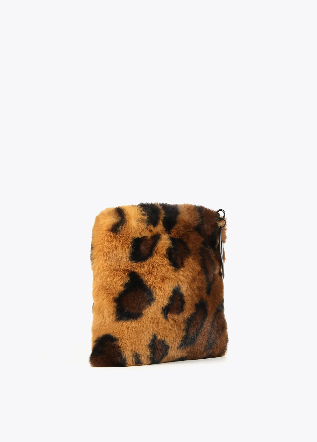 bandolera_efecto_pelo_animal_3.webp Lola Casademunt Animal Print | Bandoleras<Bandolera efecto pelo animal MARRON-NEGRO