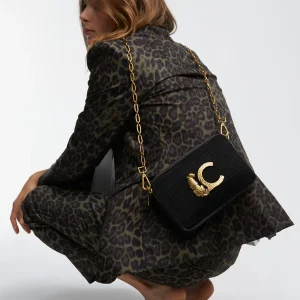 Lola Casademunt Bandoleras | Bolsos Pequeños<Bandolera efecto piel cocodrilo NEGRO