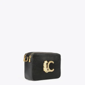 Lola Casademunt Bandoleras | Bolsos Pequeños<Bandolera efecto piel cocodrilo NEGRO