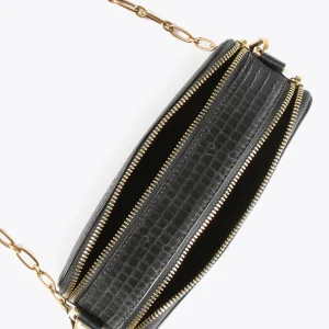 Lola Casademunt Bandoleras | Bolsos Pequeños<Bandolera efecto piel cocodrilo NEGRO