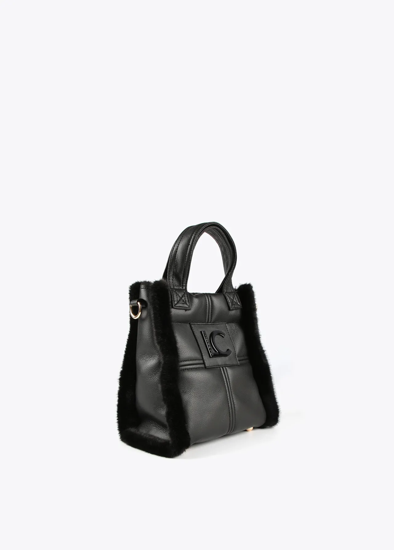 bandolera_efecto_piel_y_pelo_2-1.webp Lola Casademunt Bandoleras | Bolsos Pequeños<Bandolera efecto piel y pelo CRUDO