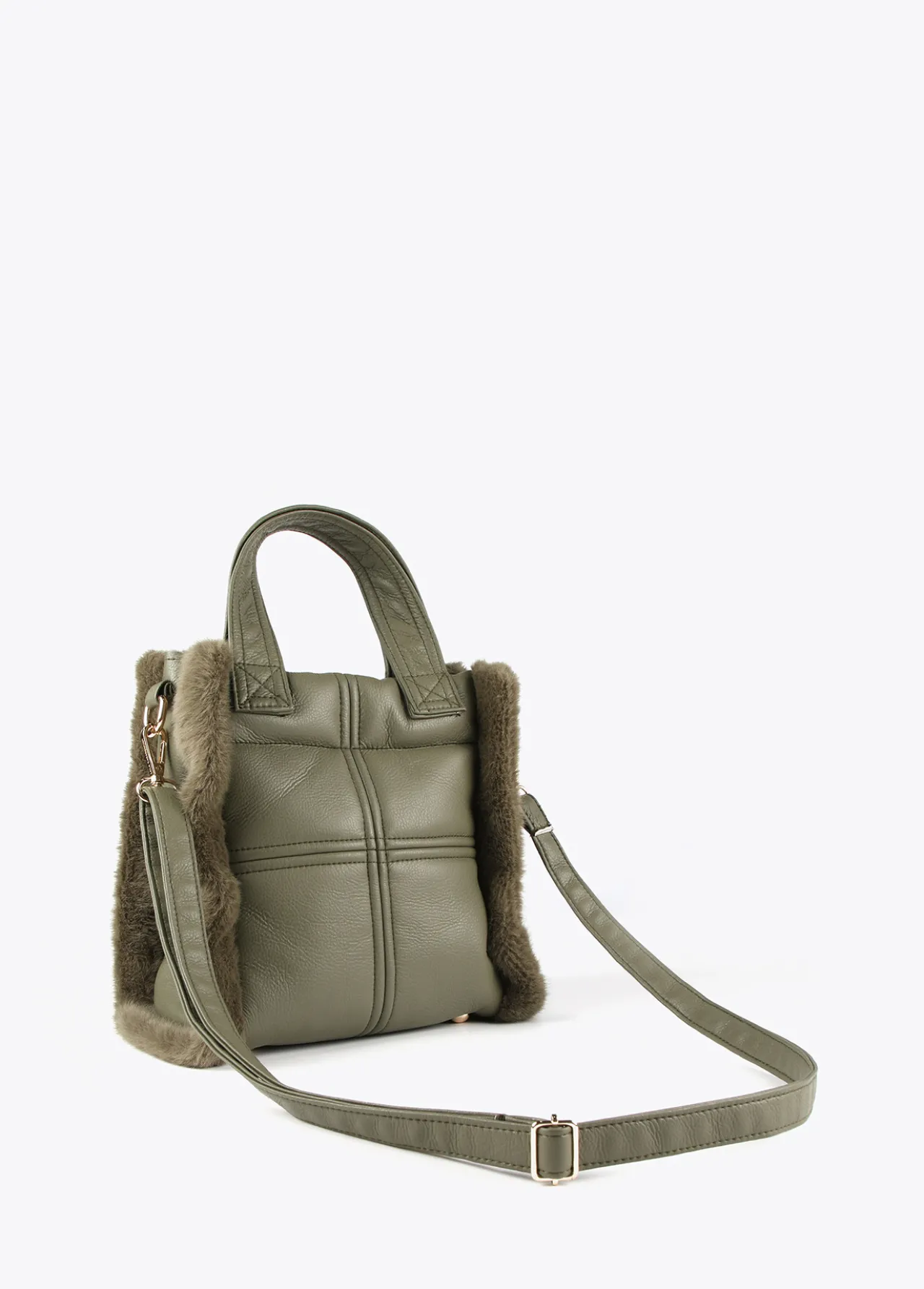 bandolera_efecto_piel_y_pelo_4-2.webp Lola Casademunt Bandoleras | Bolsos Pequeños<Bandolera efecto piel y pelo CRUDO
