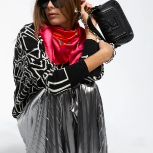 Lola Casademunt Bandoleras | Bolsos Pequeños<Bandolera estampado zebra NEGRO