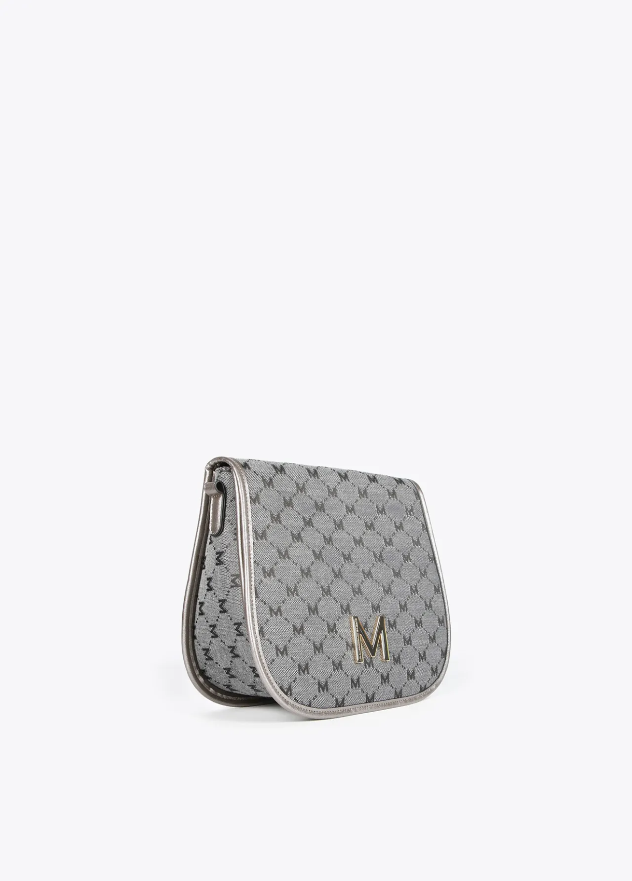 bandolera_gris_jacquard_2.webp Lola Casademunt Bandoleras | Bolsos Pequeños<Bandolera gris jacquard NEGRO-GRIS