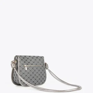 Lola Casademunt Bandoleras | Bolsos Pequeños<Bandolera gris jacquard NEGRO-GRIS