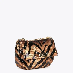 Lola Casademunt Animal Print | Bandoleras<Bandolera lentejuelas MARRON-NEGRO
