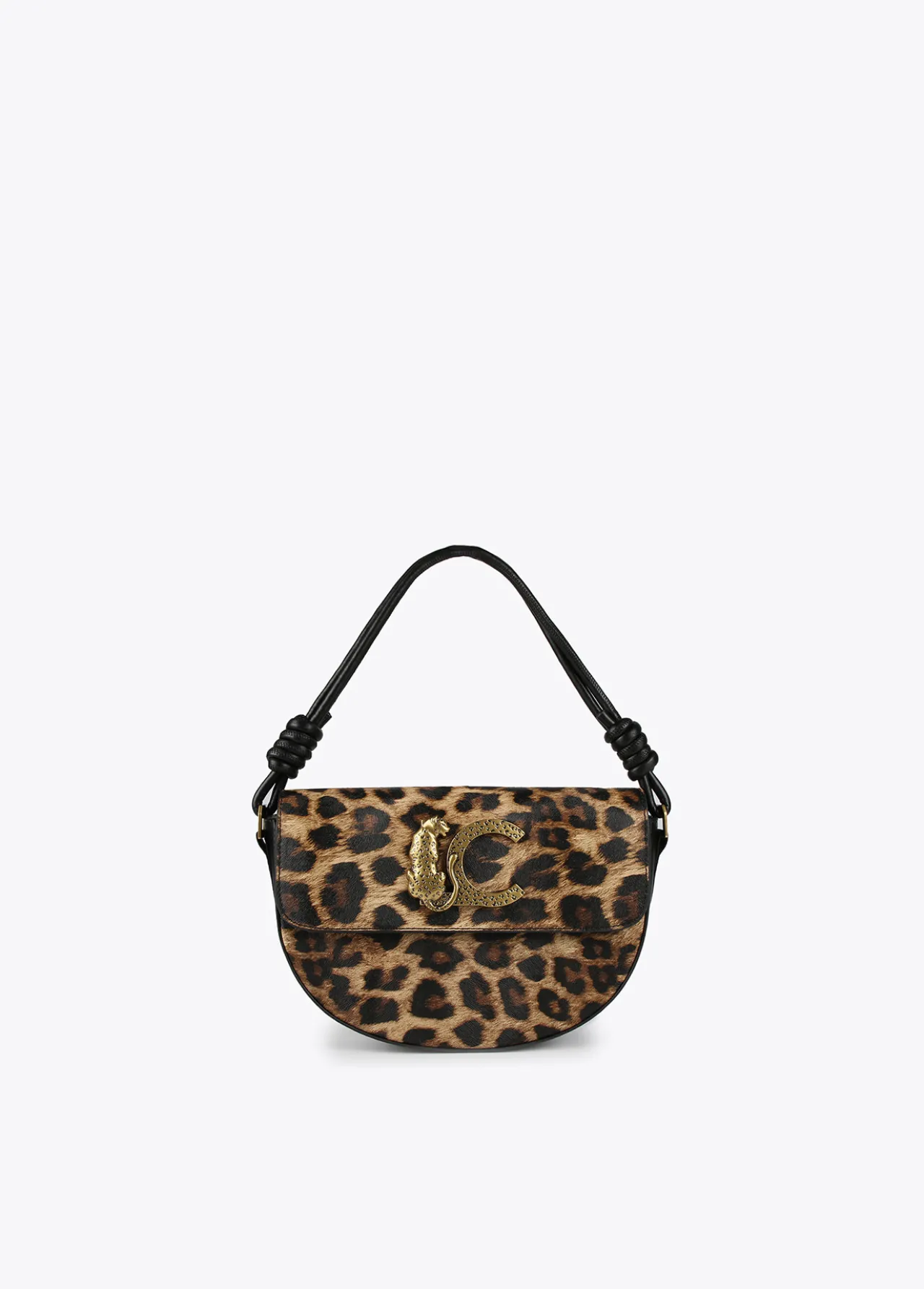 bandolera_media_luna_animal_print_0.webp Lola Casademunt Animal Print | Bolsos De Hombro<Bandolera media luna animal print MARRON-NEGRO